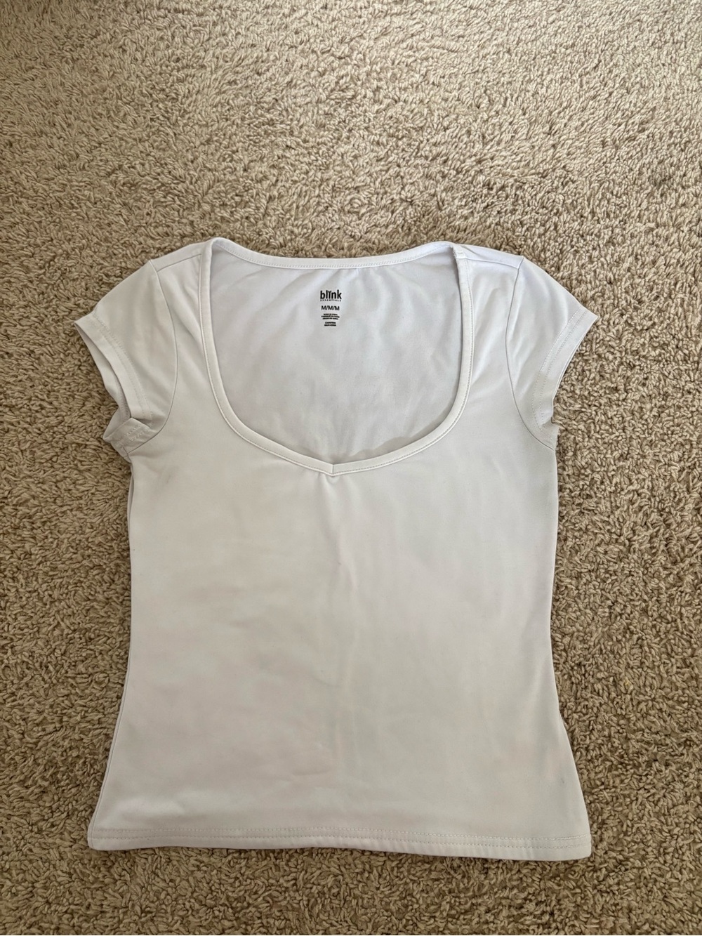 Link Scoop Neck Short Sleeve Tee - White